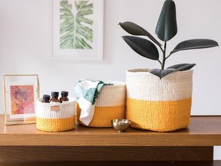 Rukia: Orange Woven Basket