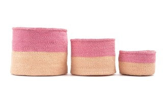 Keti: Sand & Dusty Pink Basket