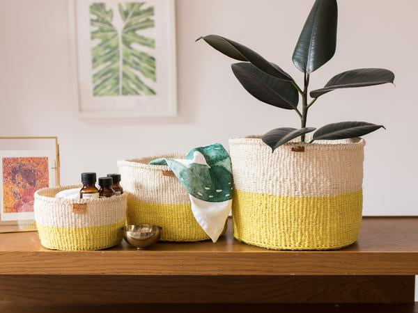 Alizeti: Yellow Woven Basket