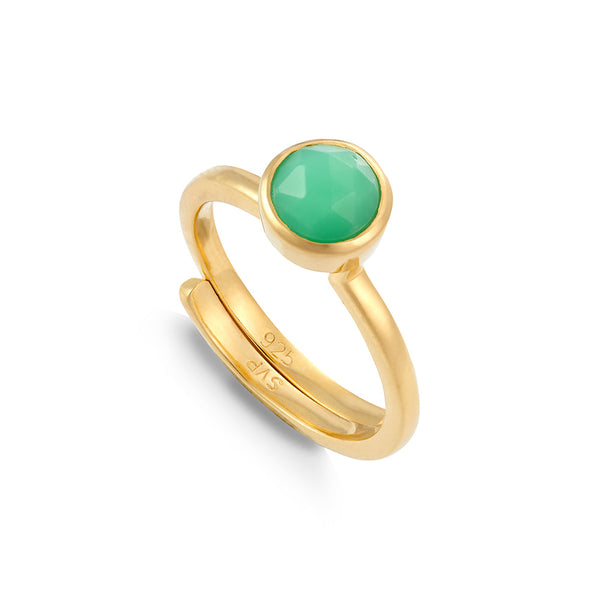 Shine On Hope Chrysoprase Gold Ring