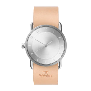 TID Watches No.2 36mm Steel / Natural Leather Wristband-