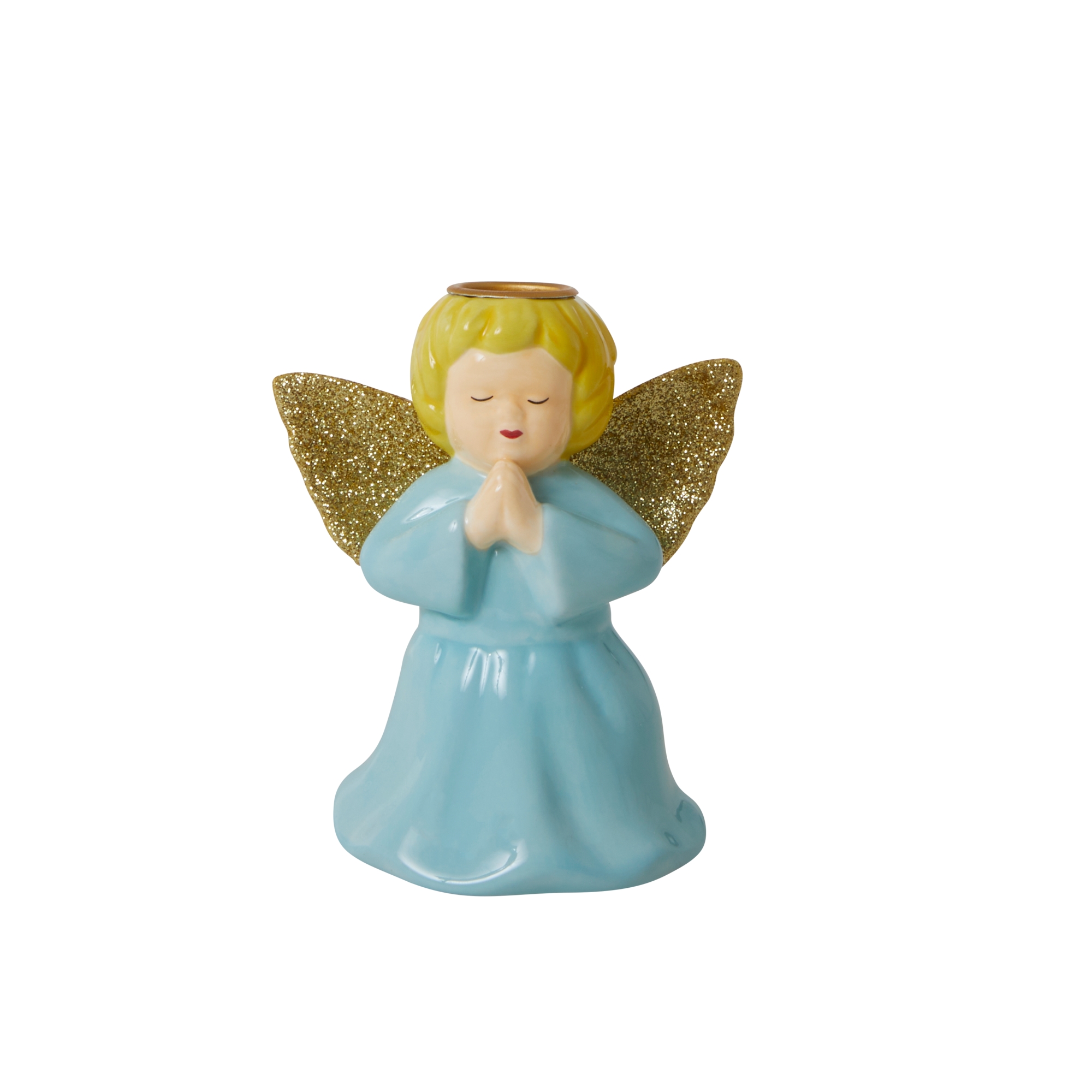 Angel Candleholder in Baby Blue