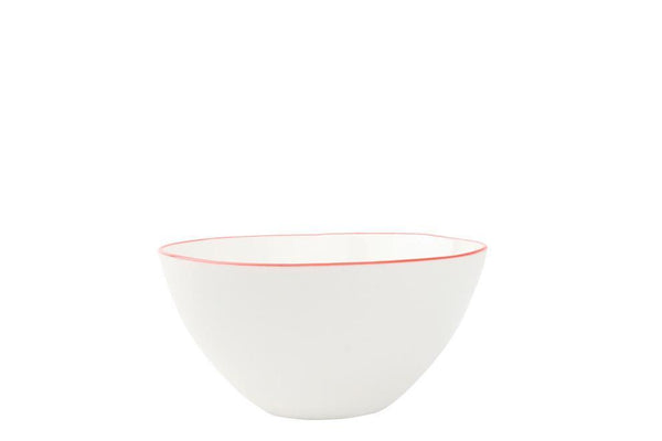 Canvas Home Abbesses Small Bowl Red Rim (set Of 4)