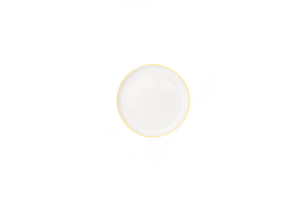 Canvas Home Abbesses Small Plate Yellow Rim (set Of 4)