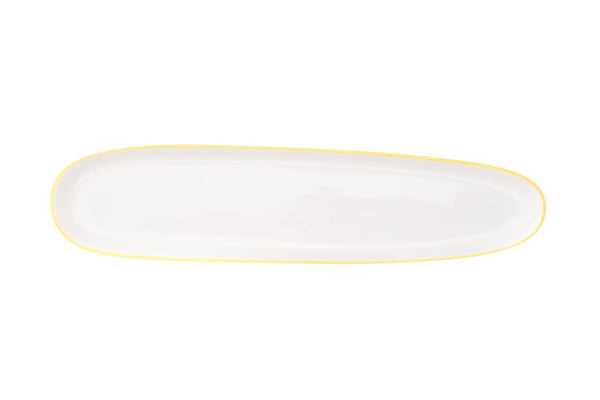 Canvas Home Abbesses Oblong Plate Yellow Rim (set Of 4)