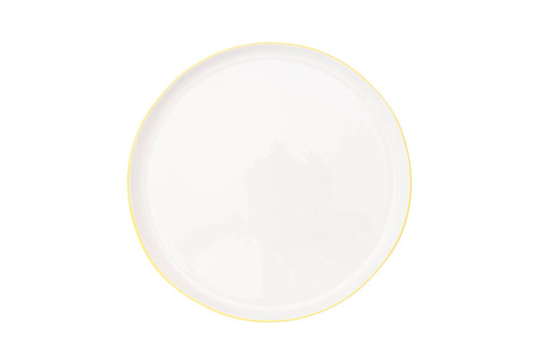 Canvas Home Abbesses Large Plate Yellow Rim (set Of 4)