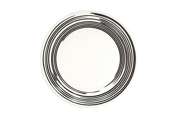 Canvas Home Salamanca Dinner Plate Black & White Stripe