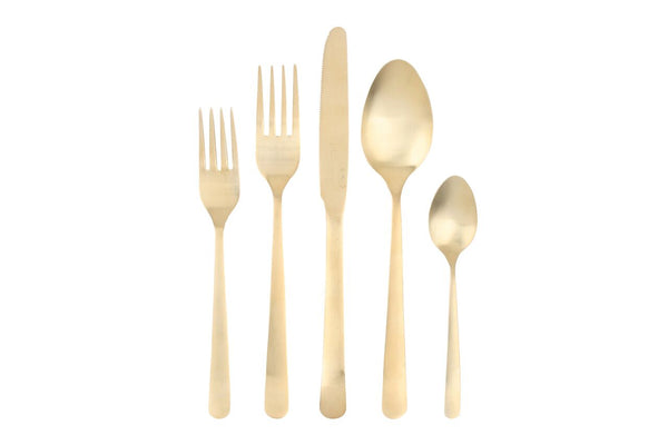 Canvas Home Oslo Cutlery Set In Matte Gold