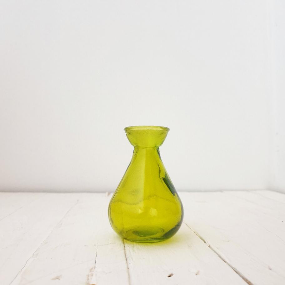 Trouva: Recycled Glass Bud Vases Lime Green