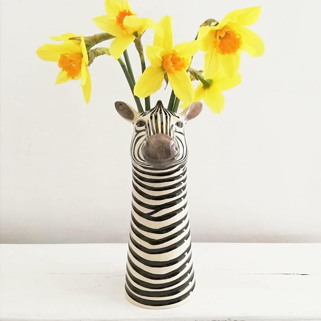 Quail Ceramics Zebra Vase