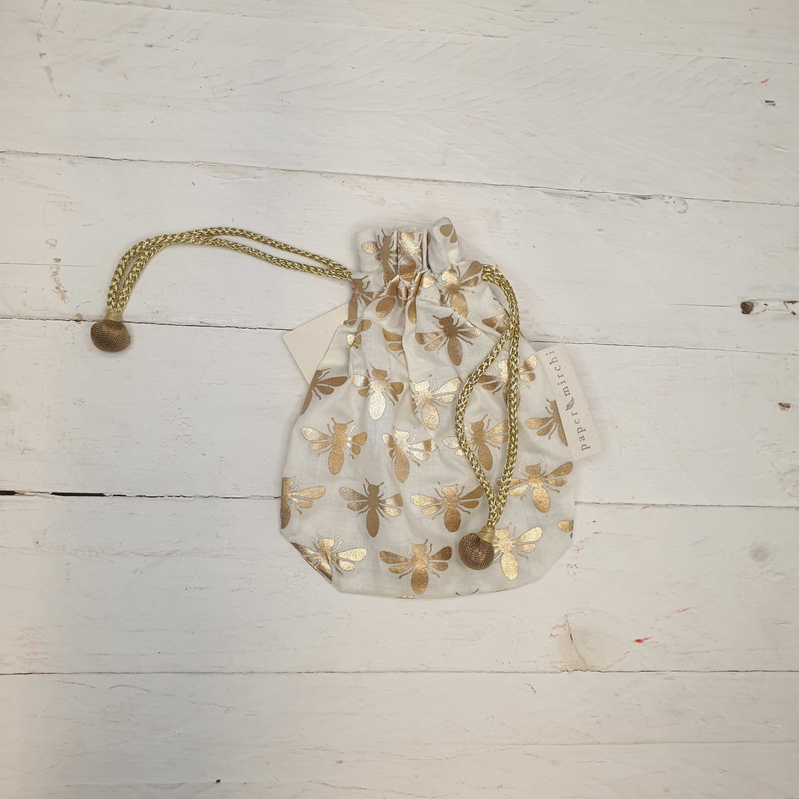 Vanilla Bee Fabric Gift Bag Small