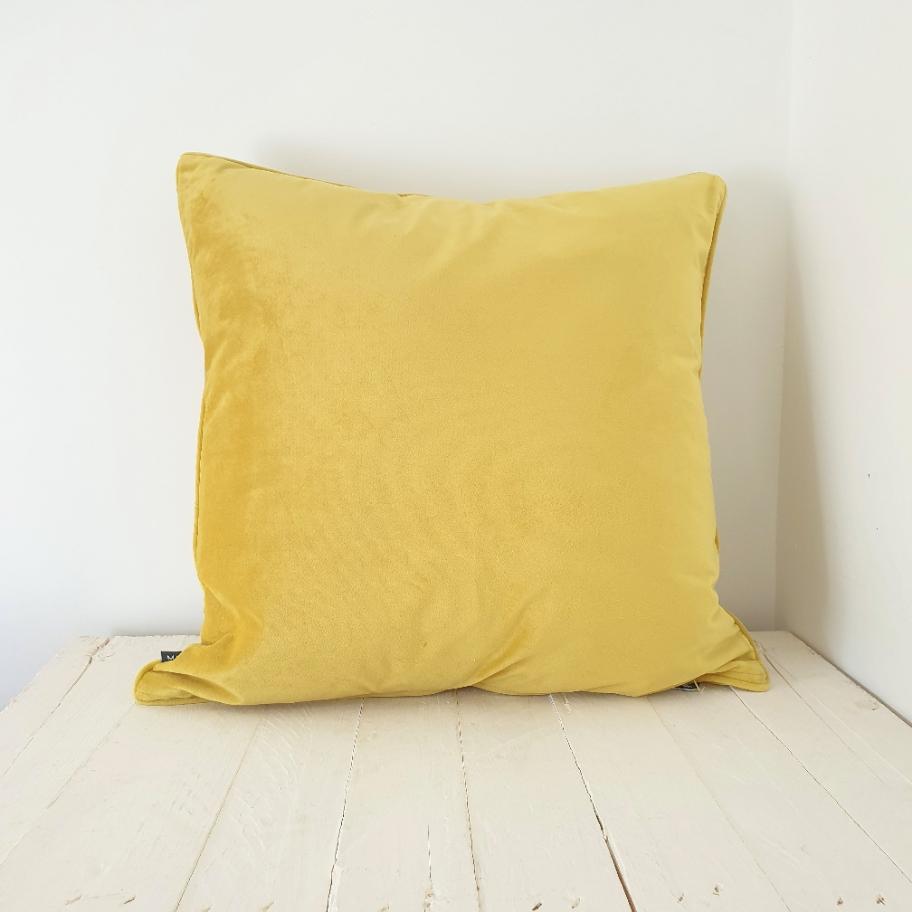 Malini Large Luxe Velvet Cushion Mustard
