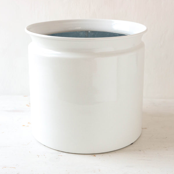 29.5cm Straight-sided Antique White Planter