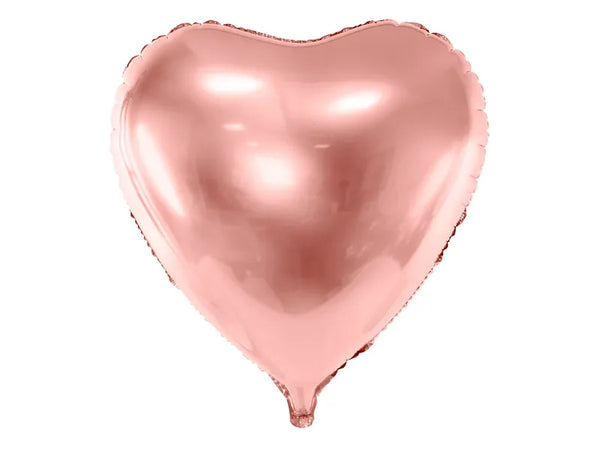 Partydeco Foil Balloon Heart, Rose Gold