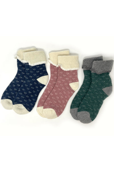 Cosy Cuff Heart Socks