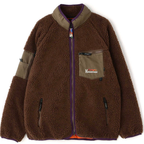 Mt. Gorilla Fleece Mocca Brown Jacket Retro Pile