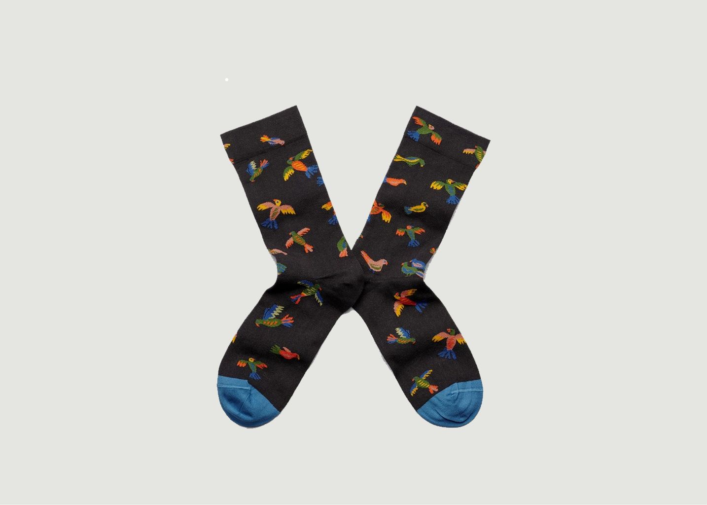 Bonne Maison Birds Socks With Contrasting Toe