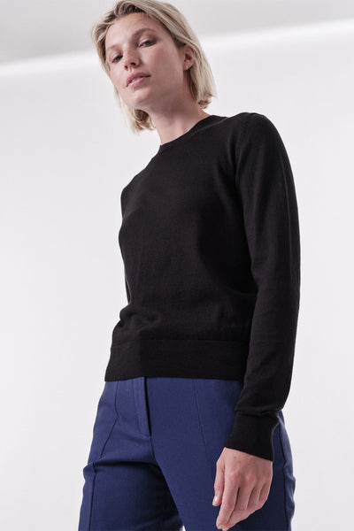 Lanius Round Neck Sweater Black