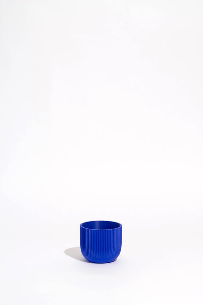 Studio No16 - Crinkle Plant Pot - Small - Cobalt Blue