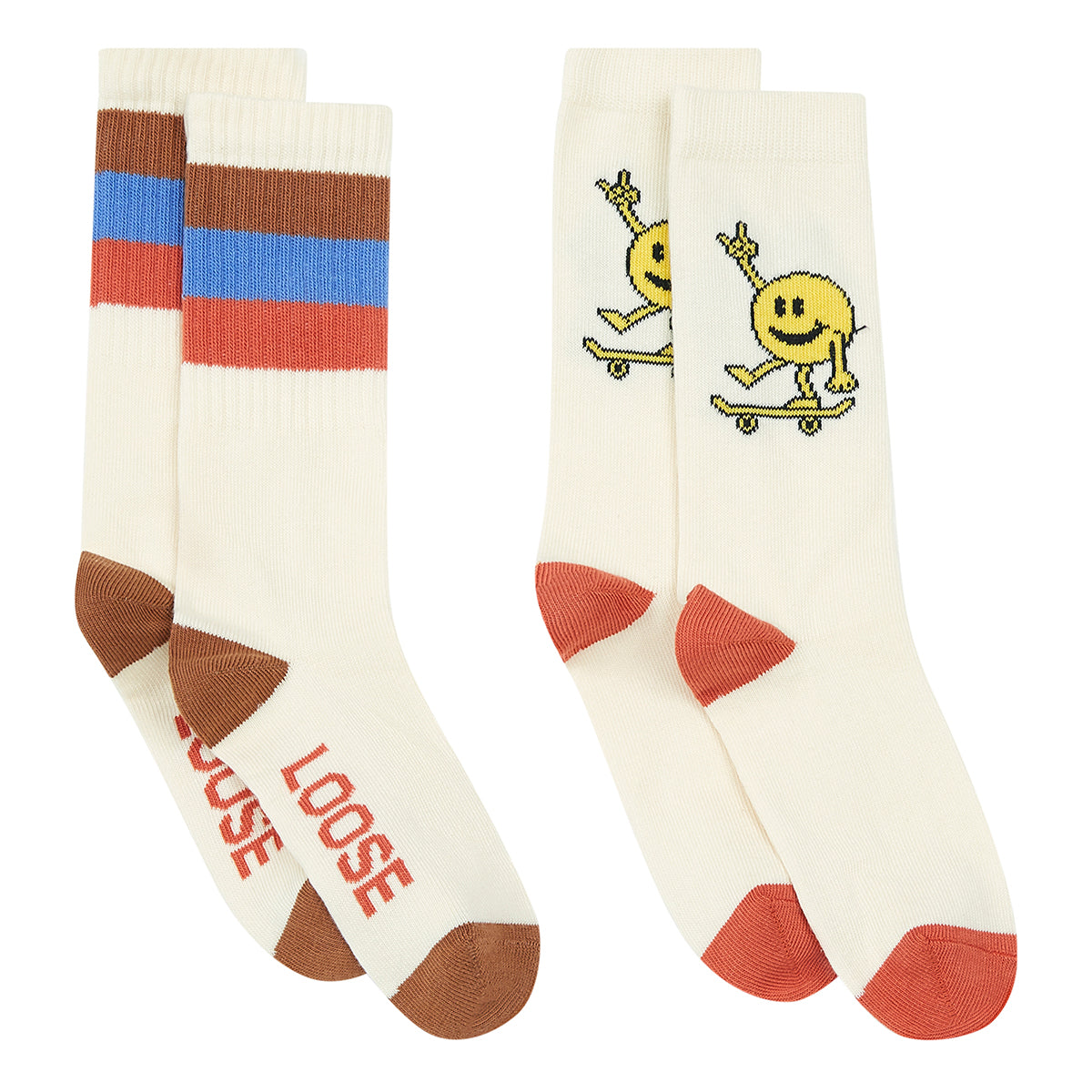 Hundred Pieces 2 Pairs Of Socks - Skater & Stay Loose