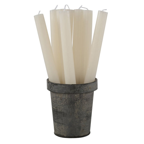 Grand Illusions Set Of Three Rustic Ivory Dinner Candles