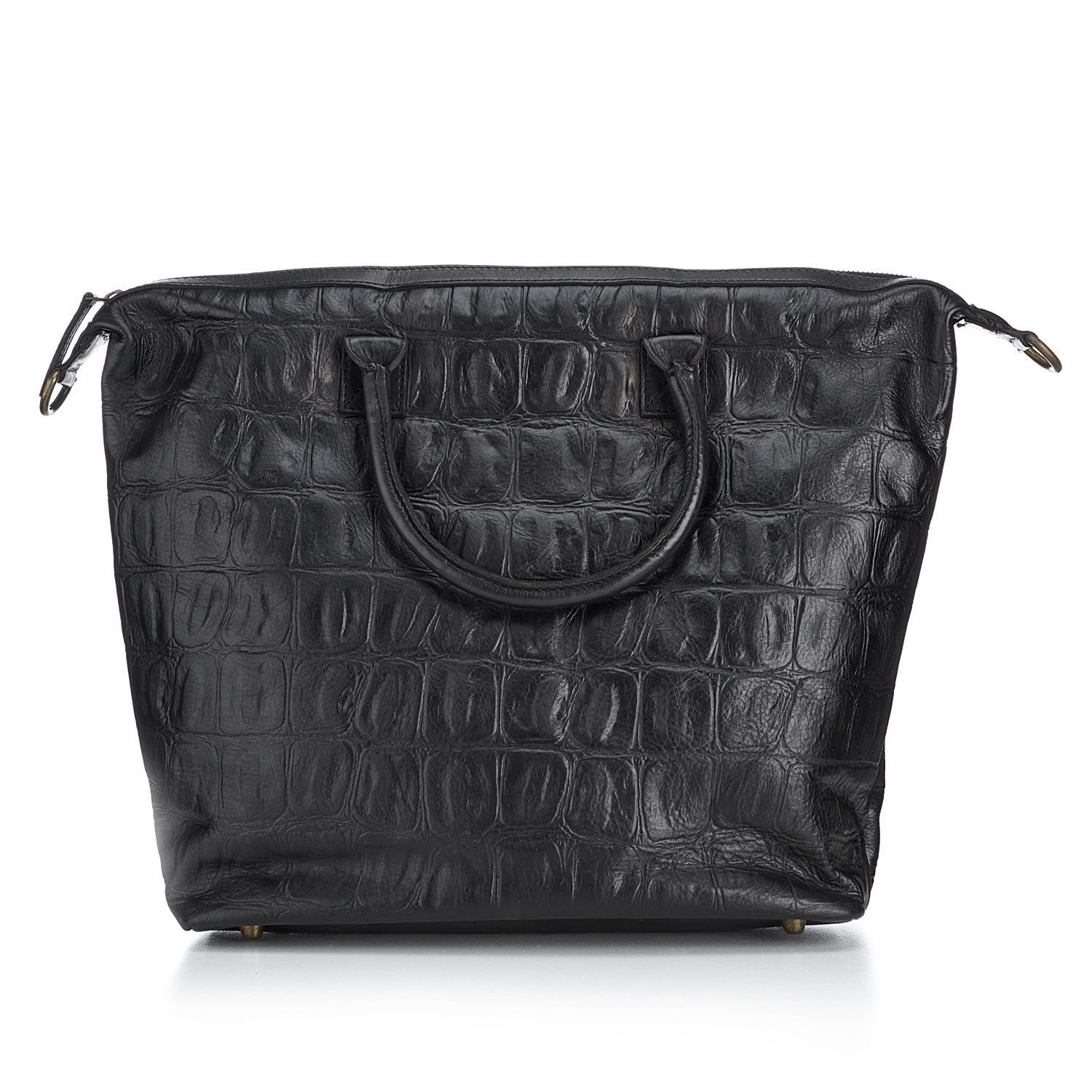 CollardManson Black Croc Leather Elke Bag 