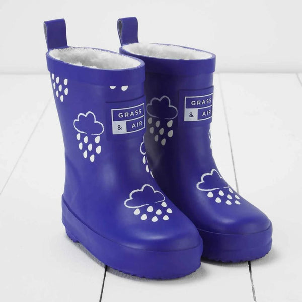 : Inky Blue Colour-Changing Kids Wellies