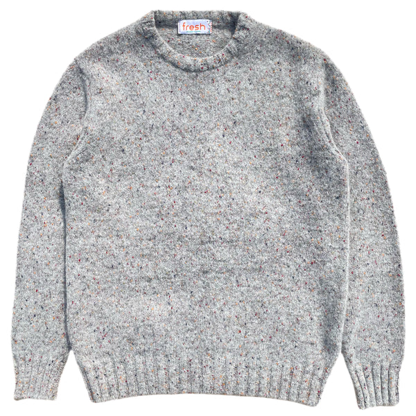 Bruce Crew Neck Wool Sweater Grey