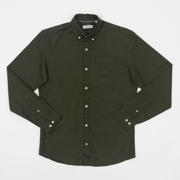 Organic Cotton Slim Fit Shirt in Forest Night