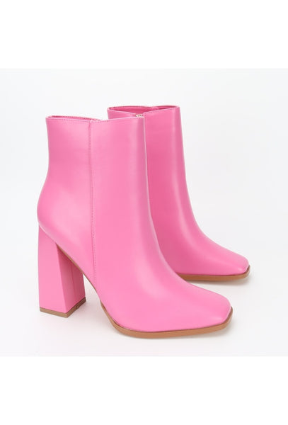 Crushing On You Heeled Boots - Pink