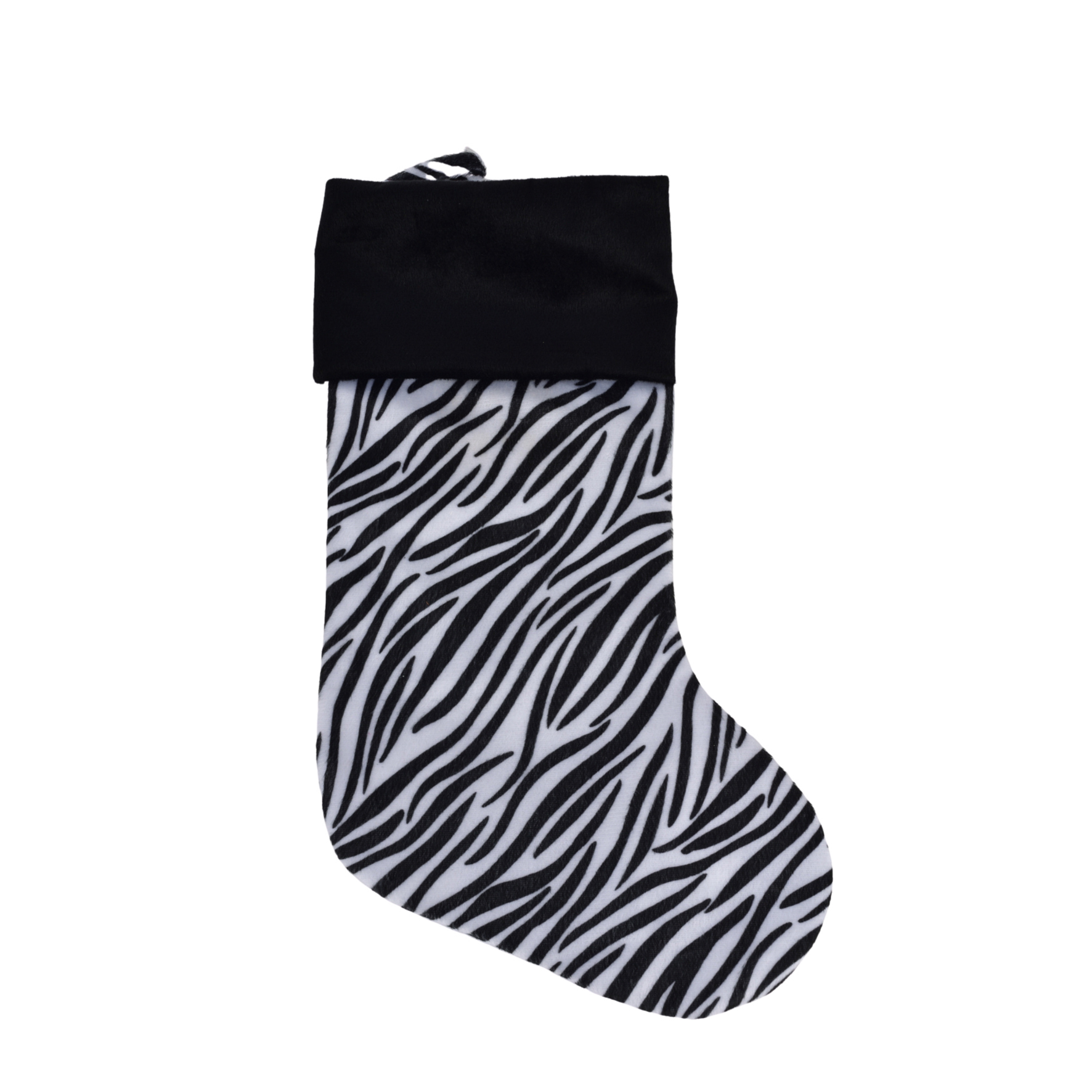 &Quirky Zebra Print Fabric Stocking