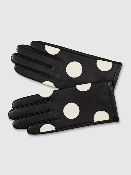 Mabel Sheppard Spot Leather Gloves
