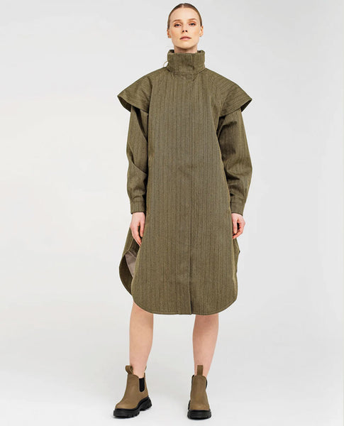 Tyfon Green Tweed Coat