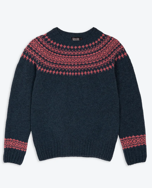 Lambswool Snow Petrol Jumper