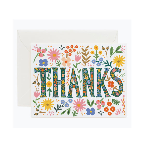 Thank You Card Floral Thanks