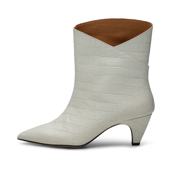 Paula Boots - White Croc