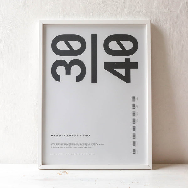 Paper Collective Solid Pine Frame White - 30 X 40cm