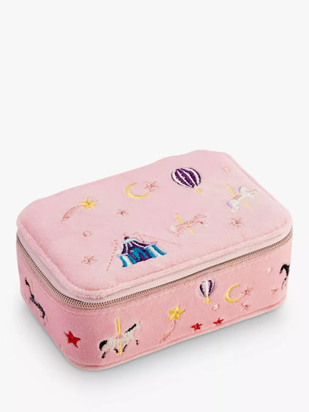 Trouva: Carousel Velvet Embroidered Jewellery Box