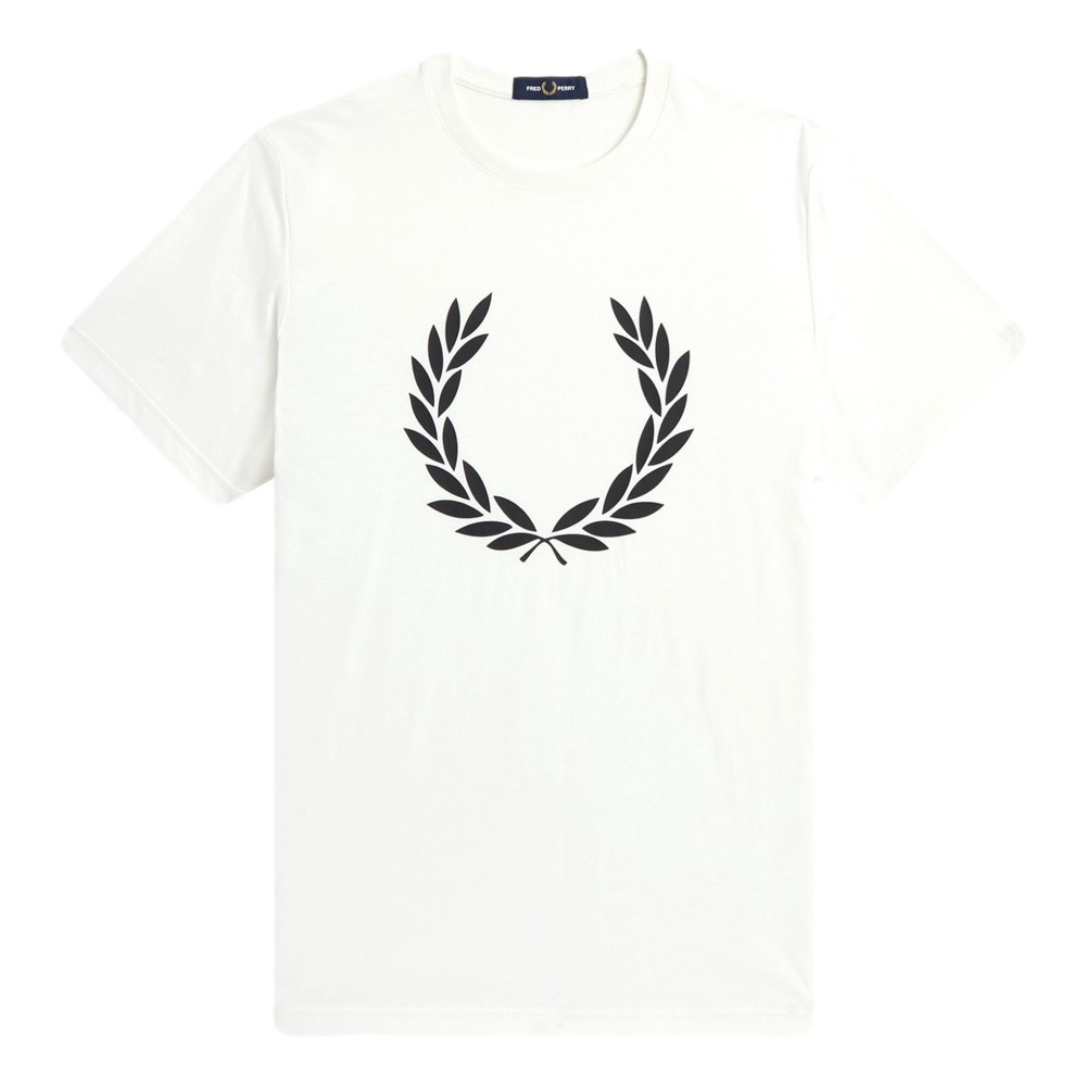 Fred Perry Fred Perry Laurel Wreath Print T-shirt Snow White