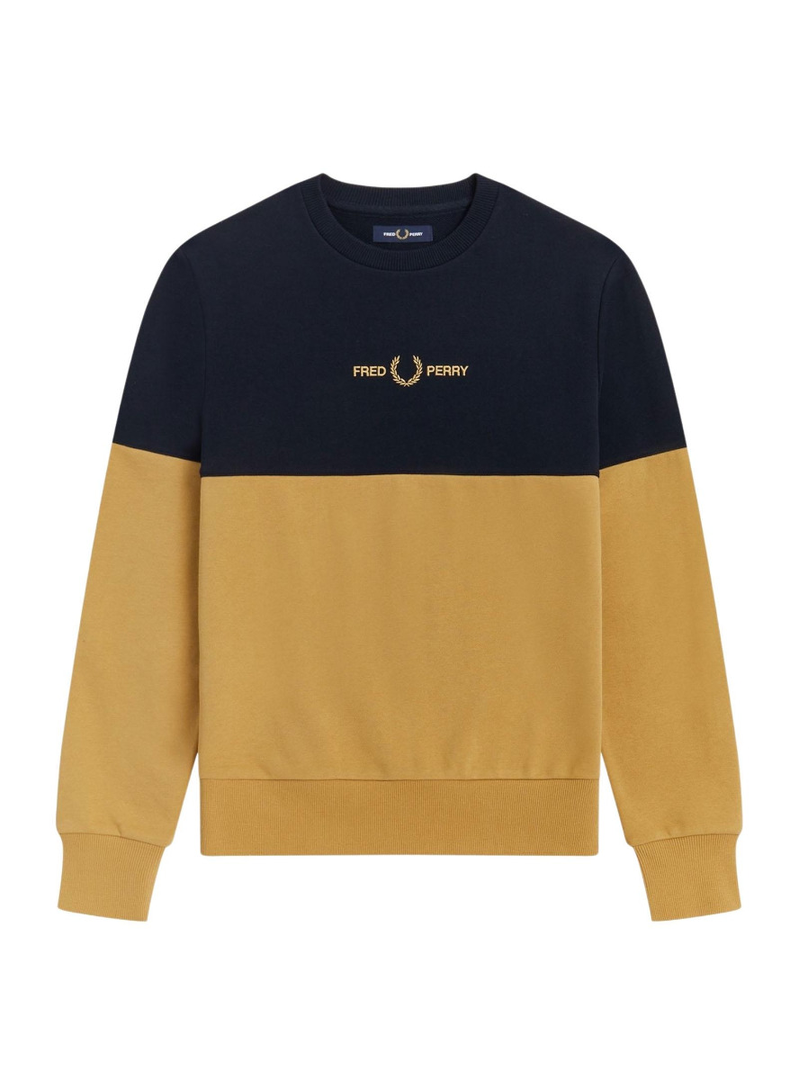 Fred Perry Fred Perry Colour Block Sweatshirt Desert