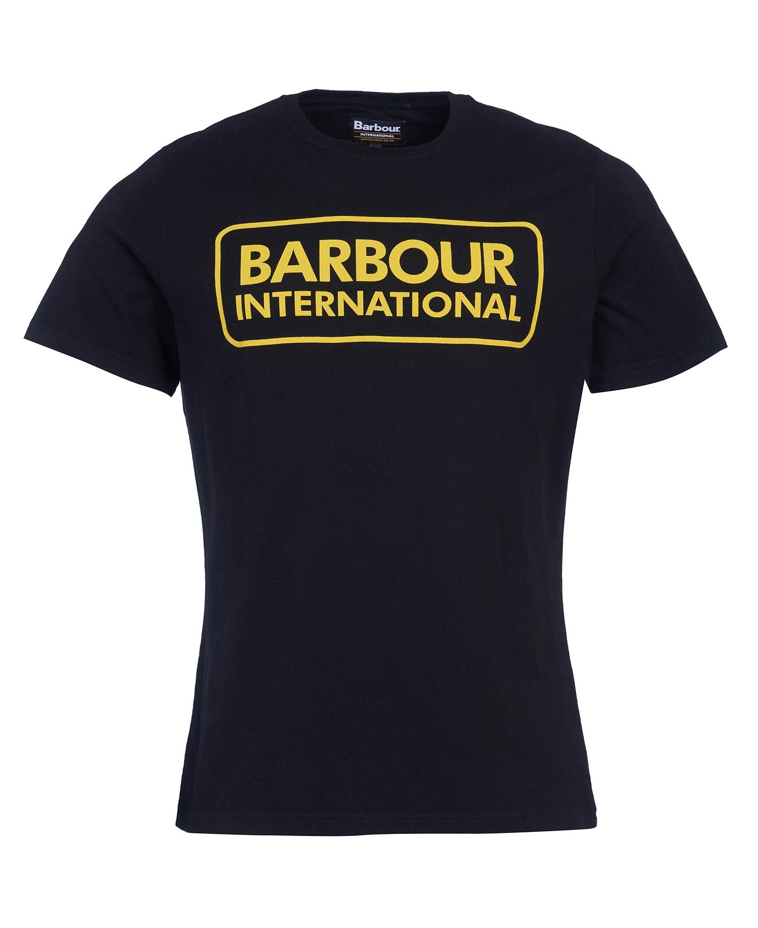Barbour Barbour International Essential Large Logo T-shirt Black Yellow