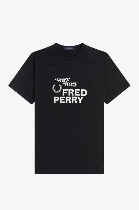 Fred Perry Fred Perry Printed T-shirt Black