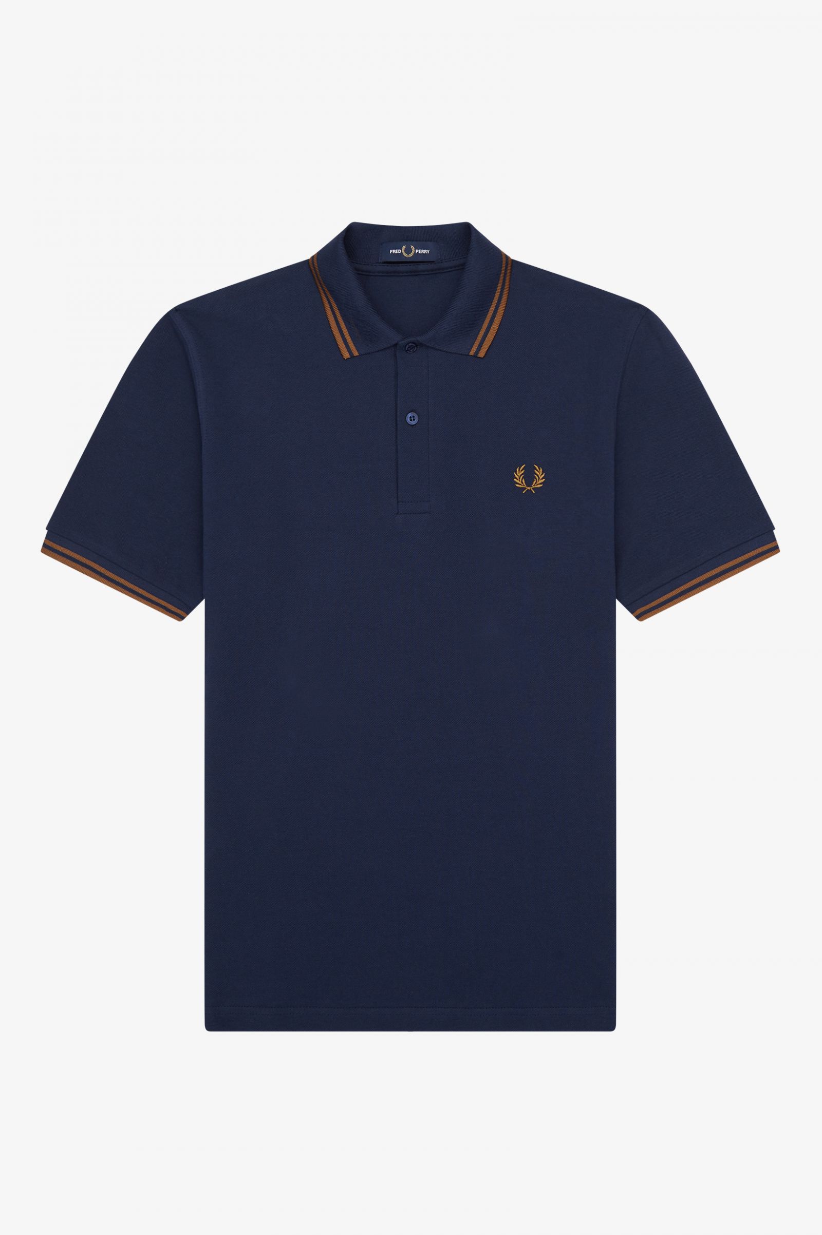 Fred Perry Fred Perry Reissues Original Twin Tipped Polo Deep Carbon Dark Caramel