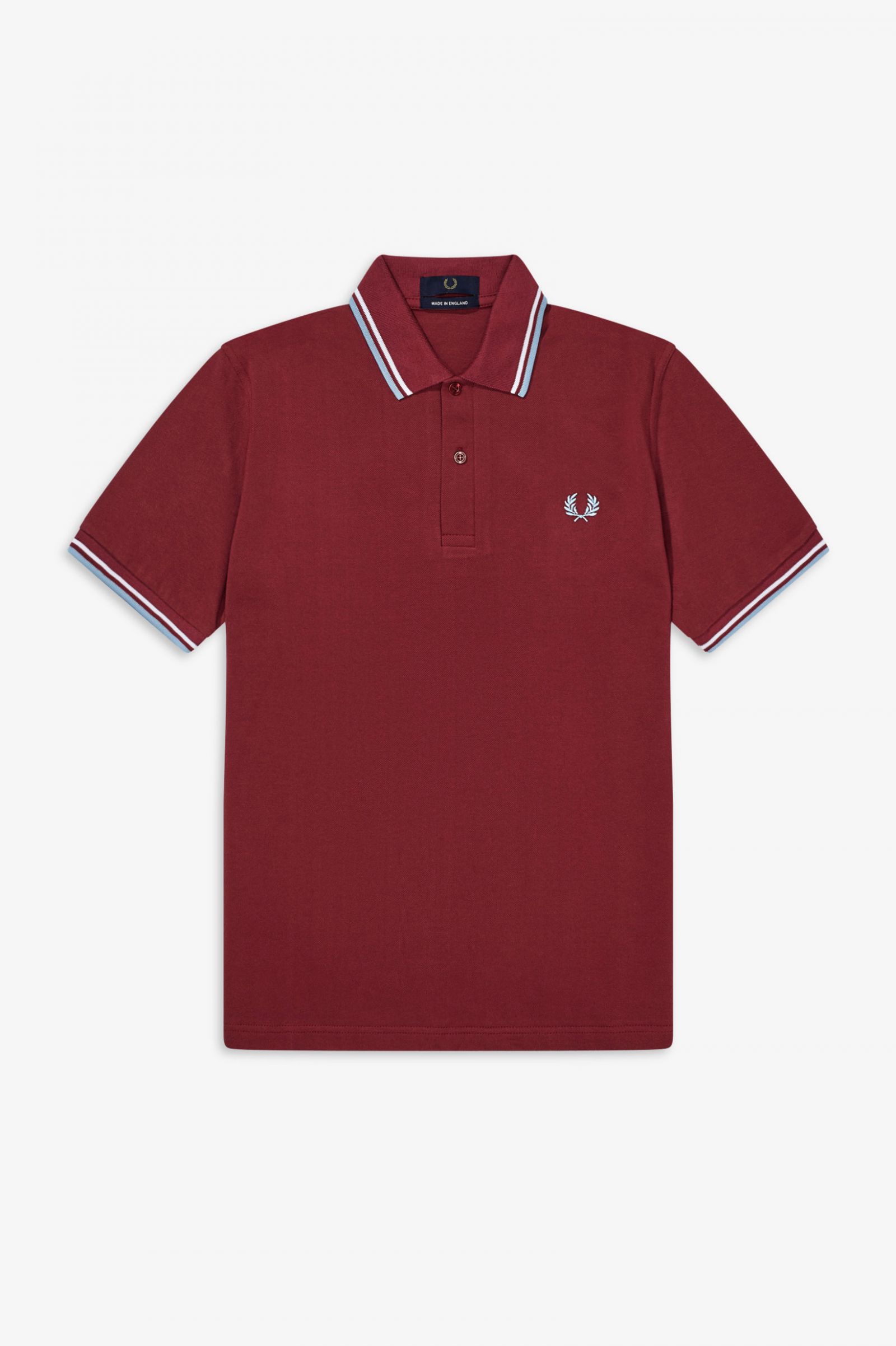 Fred Perry Fred Perry Reissues Original Twin Tipped Polo Maroon White Ice