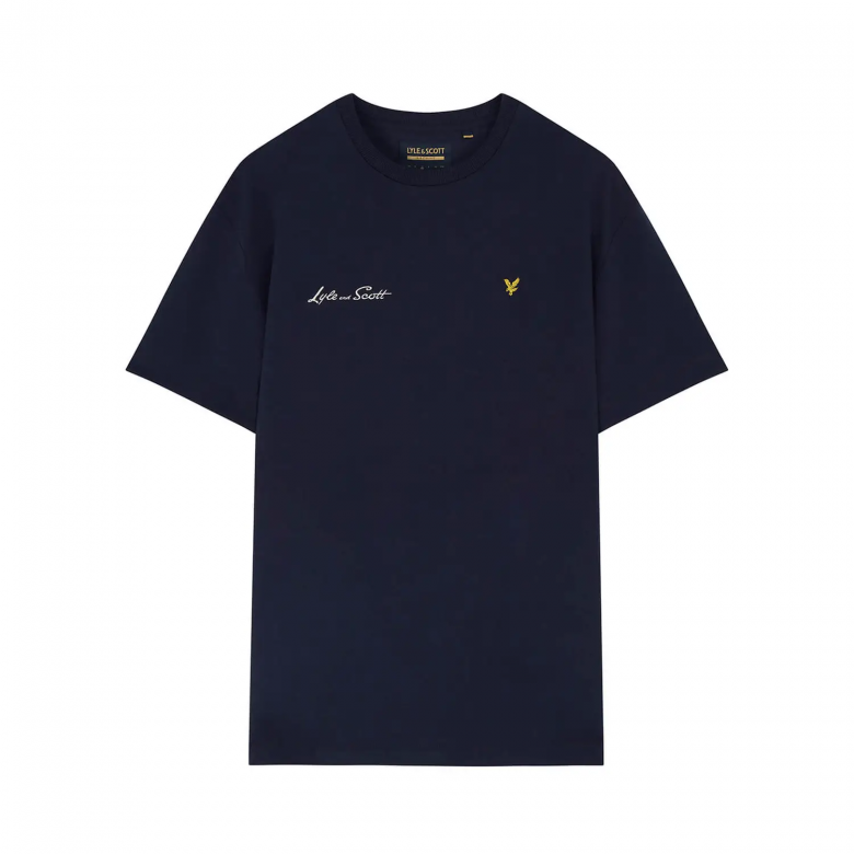 Lyle and Scott Lyle & Scott Archive Embroidered Letter T-shirt Dark Navy