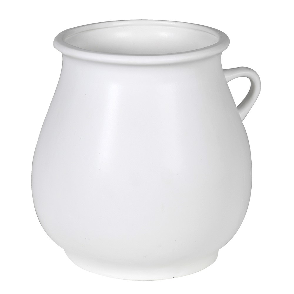Just So Interiors White Porcelain Vase with Handle