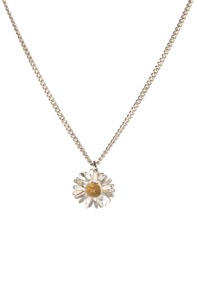 Amanda Coleman Silver And Gold Vermeil Daisy Necklace