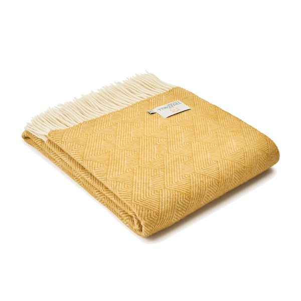 Tweedmill Delamere Tuscan Yellow Pure New Wool Throw