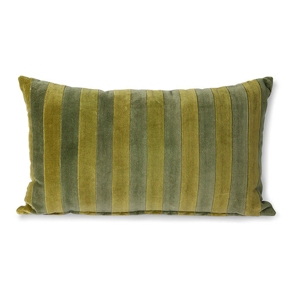 | Striped Velvet Cushion | Green Camo