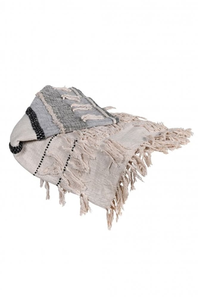The Home Collection Monochrome Tassel Throw